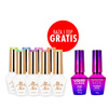 Zestaw 8 kolorów Pastel Cat Eye HEMA/Di-HEMA Free + baza i top GRATIS (S.O.S. Antidotum, Liquid Glass)