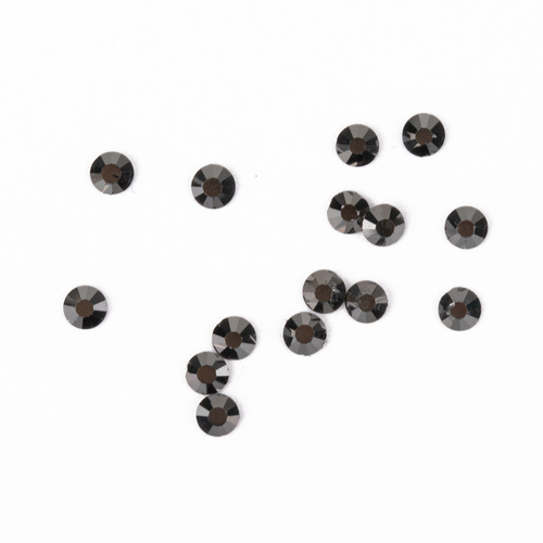 Strass para uñas de cristal SS10 Jet Hematite, aprox. 50 unidades.