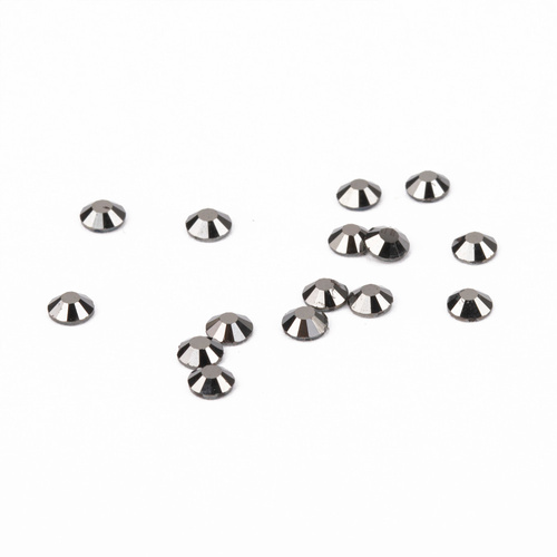 Strass per unghie in vetro SS10 Jet Hematite, circa 50 pezzi.