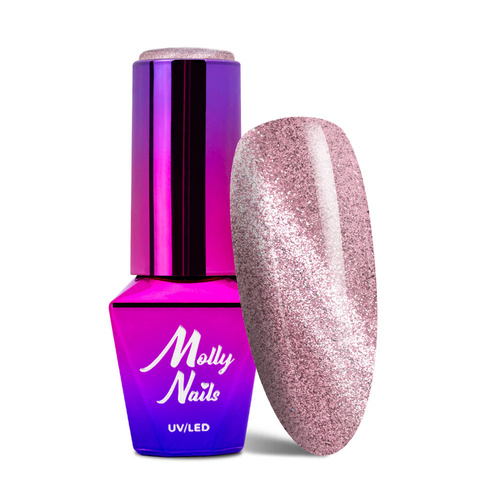 Гібридний лак Molly Nails Cat Eye Womanity Lipstick 8 г № 441