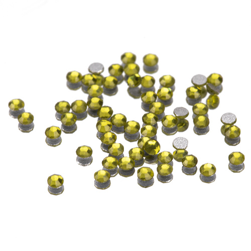 Glas-Strasssteine für Nägel SS3 Olivine, ca. 1440 Stück pro Packung