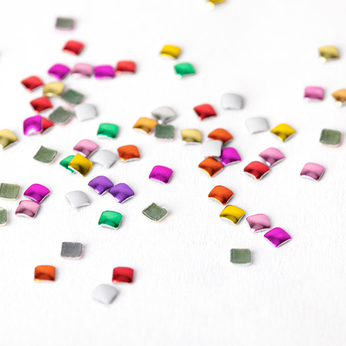 ShinePins gładkie ćwieki błyskotki ozdoby do paznokci kwadratowe mini NTN Premium Nr 8 5g