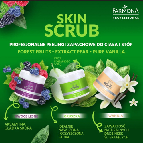 Peeling do ciała i stóp Farmona Skin Scrub Extract Pear 500 g
