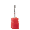 Fraise diamantée cylindrique rouge, à coupe douce