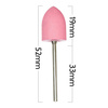 Pink rubber ball shape cutter with silver shank