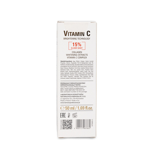 Witaminowe serum rozjaśniające Farmona Vitamin C elixir shot 15% 50 ml