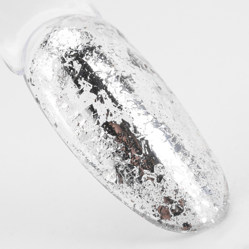 Polvere per unghie metallica Fiocchi di alluminio Allepaznokcie seducente argento 0,2 g N. 1