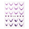 Adesivi per unghie 5D / French / Linea del sorriso francese, 20 pezzi, viola, SD-2282