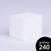 Piccolo cubo lucidante di lusso a quattro lati 240/240 bianco