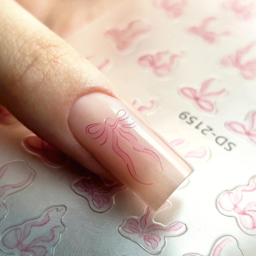 5D self-adhesive nail stickers, pink bows SD-2159 MollyNails