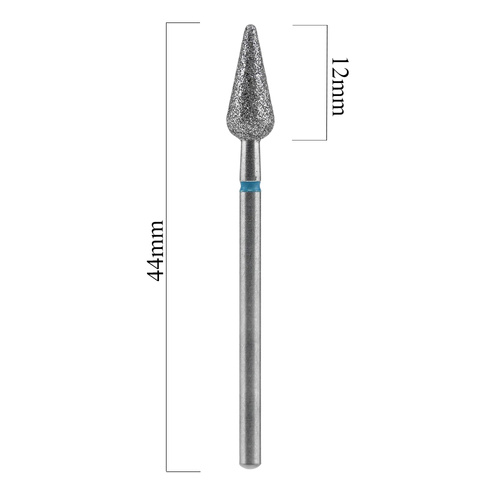 Fresa diamantata a punta affilata blu Staleks Expert 5/12 mm