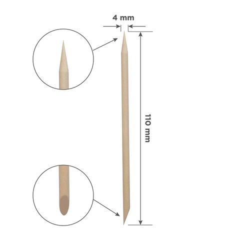 Cotons-tiges en bois Molly Nails, 7 cm, 100 pièces