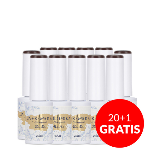 20+1gratis Lakier hybrydowy LED/UV Gel Polish Molly Nails @Bouquet by Laskovska Broom Bloom HEMA/Di-HEMA Free 7g