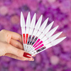 Confezione da 55 pezzi: 45 smalti ibridi MollyNails The Trend Edit senza Hema/di-Hema da 8 g + 5 basi S.O.S. Fiber Angel Pink da 10 g, 45 modelli di bastoncini, espositore