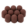 Capuchones abrasivos para pedicura con interior de algodón, 13 mm, grano 240, marrones, AlleMed, 10 unidades