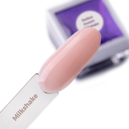 Selbstnivellierendes Nagelaufbaugel (Self-Leveling Builder Gel) für LED/UV-Lampen „Perfect French Milkshake“, HEMA/Di-HEMA-frei, 15 g