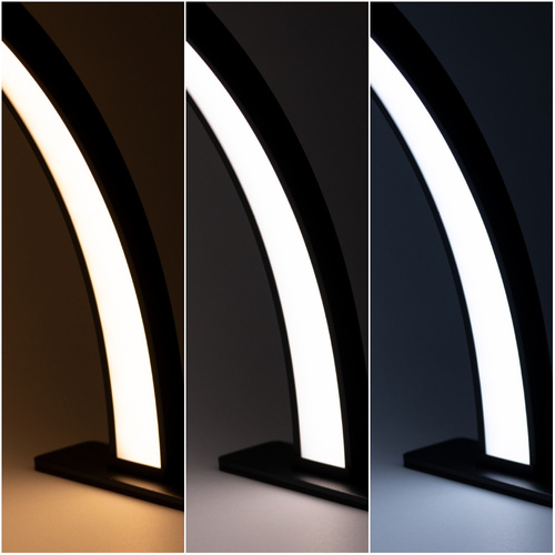 Lampa kosmetyczna LED łuk 35W biurkowa bezcieniowa czarna z cyrkoniami rozmiar L HQ-75X
