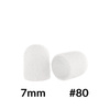 Pedicure-Kappen 7 mm, Körnung 80, 10 Stück, Fabric Podo AlleMed, Weiß