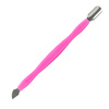 Spatule, couteau, ciseau à sabots, burin double face pour repousser les cuticules et éliminer les peaux mortes, rose