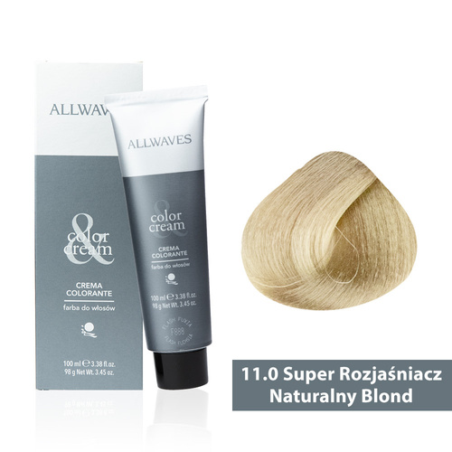 Coloration Allwaves Cream Color, éclaircissant intense, blond naturel 11.0, 100 ml