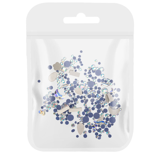 MollyNails Nagelverzierungen – Strasssteine „Moonlight Mix“, 150 Stück