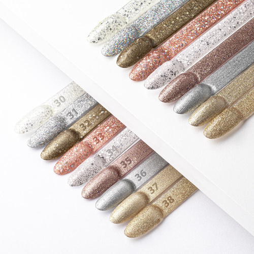 5+1gratis Lakier hybrydowy Molly Nails Queens Of Life Perfect Gold HEMA/Di-HEMA Free 8g Nr 32