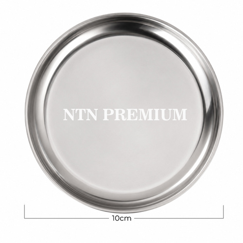 NTN Premium Round Silver Metal Tool Tray