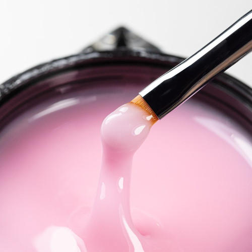 Gel de construction auto-nivelant, dur, de densité moyenne, Molly Nails Angel Pink, sans HEMA/Di-HEMA, 50 g