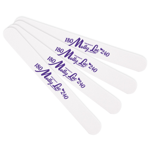 Lime à ongles Sécurité Pack MollyLac simple blanc grain 180/240 CU-12 Haute qualité