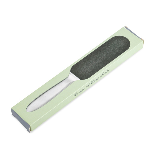 Tarka do pedicure z 10 wymiennymi wkładami 21,5 cm metalowa srebrna