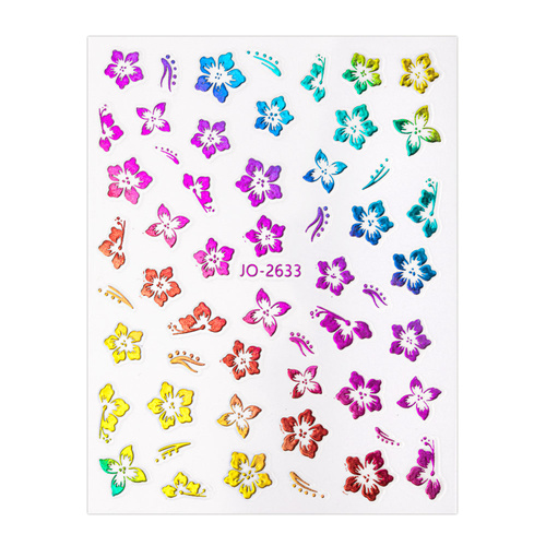 Thin, Self-Adhesive Flower Nail Stickers JO-2633