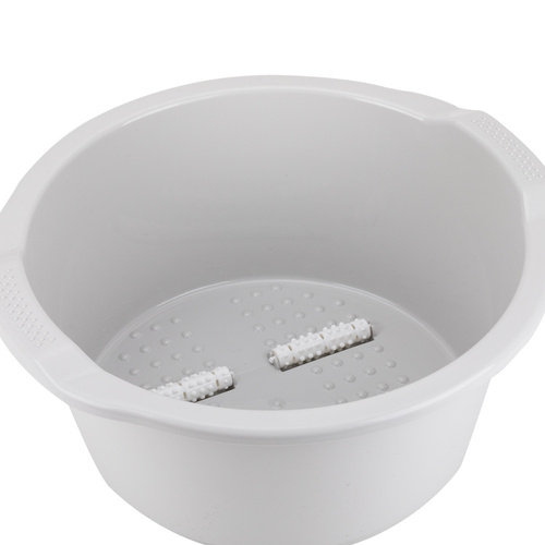 Cuenco para pedicura con masajeador, color beige claro