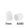 Capuchons pour pédicure 7 mm, grain 240, 10 pièces, Fabric Podo AlleMed, blanc