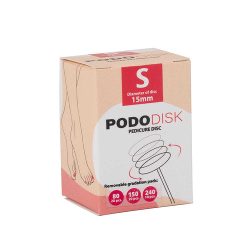 Dysk tarcza do pedicure Pododisk zestaw trzpień dysk + nakładki tarcze wymienne 50 szt. S 15 mm
