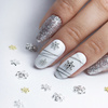 Adornos navideños: estrellas y copos de nieve en un estuche, 5 x 6 diseños, 30 unidades