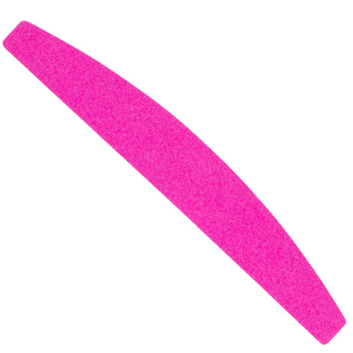 Lime à ongles en forme de bateau, fine, 100/100, rose fluo, en bois biologique, sans marque