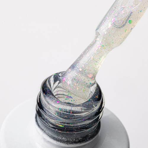 Топ-лак з ефектом біжутерії та рожево-фіолетовими блискітками Wild Sparkle Top no wipe AlleLac x Rosie Beauty 6 г