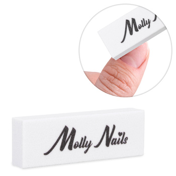Mini lucidatrice bifacciale Buffer 100/180 MollyNails bianca, 15 pezzi