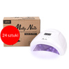 Lot de 24 lampes UV/LED pour ongles 48 W Molly Nails pour vernis hybrides, gels et acrylogels, couleur blanche, modèle SUN 1S PRO, câble de 3 m de long