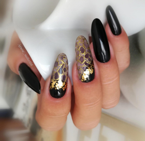 5+1gratis Lakier hybrydowy Molly Nails Ultimate Black HEMA/Di-HEMA free 8g