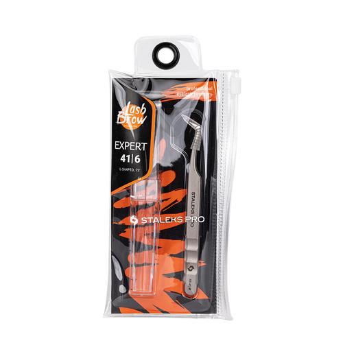 Eyelash tweezers L 65' Staleks Expert 40 TYPE 12