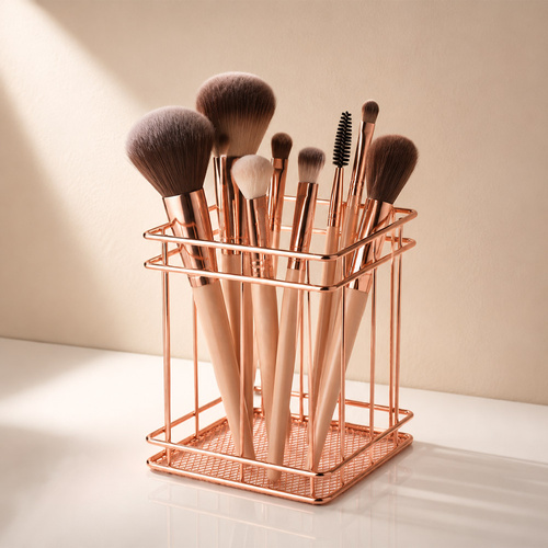 Portapennelli organizer color oro rosa n. 3
