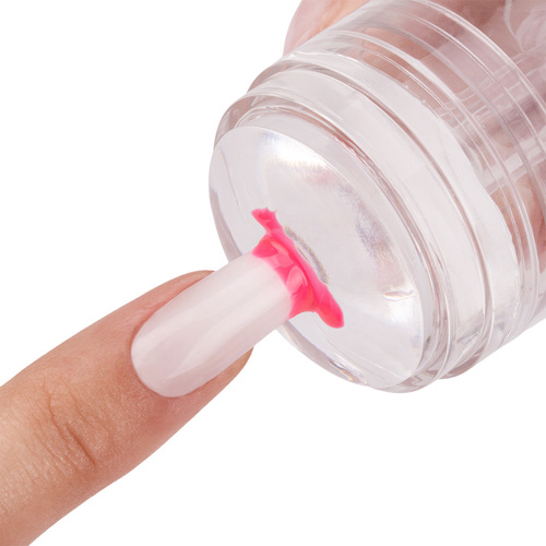 Stempel stempelek silikonowy do blaszek Molly Nails z regulowaną wielkością wzoru i ściągaczką