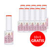 10 + 1 gratis LED/UV-Hybridlack Gel Polish Oranges OR3 Neon AlleLac HEMA/Di-HEMA-frei 6 g
