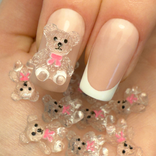 3D-Nageldekorationen „Bären“ Nr. 4, 20 Stück