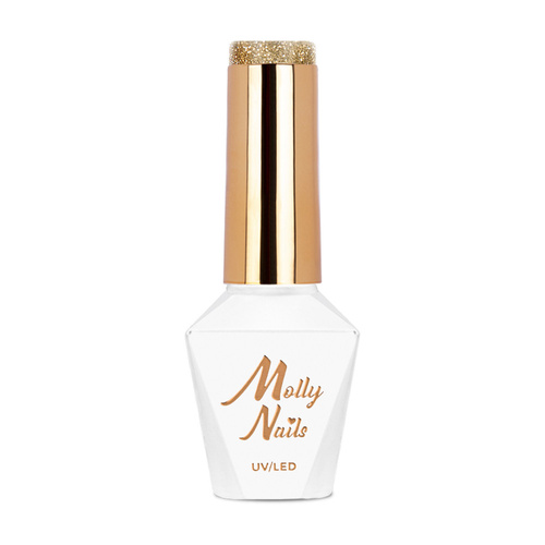 Esmalte híbrido Molly Nails Flashing Lights 3 Honeywood sin HEMA/Di-HEMA, 8 g, n.º 611