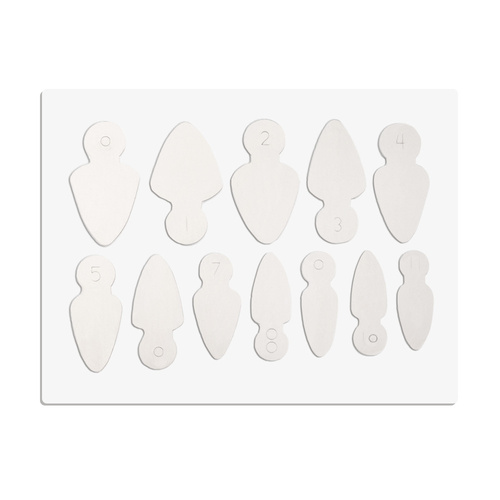 Combo-Set mit zwei Silikonformen für French-Maniküre von MollyLac, Mandelform, kurz, 12 Stück