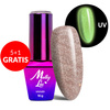 5+1gratis Lakier hybrydowy świecący w ciemności MollyLac Night Glowing Suede HEMA/Di-HEMA Free 10g Nr 670