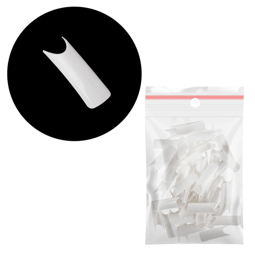 Tips blancs sans pochette, assortiment de tailles n° 9. 60 pièces.