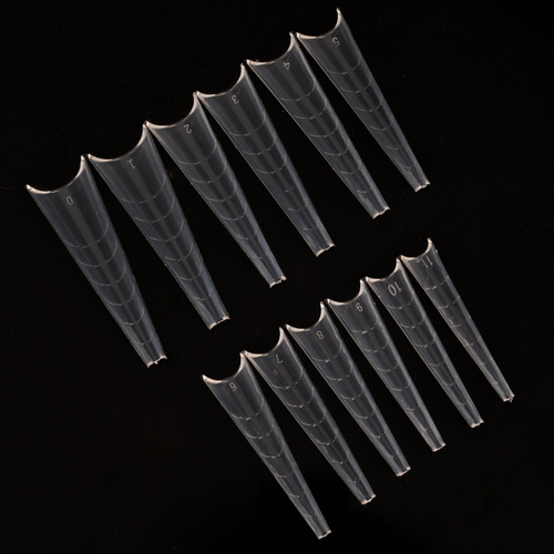 Plantillas inferiores duales para la construcción de uñas Molly Nails, forma de almendra rusa, YQ-2, 120 unidades